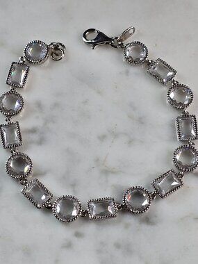 Womens Vintage Estate Sterling Silver Modernist Bracelet 12.4g #E6723